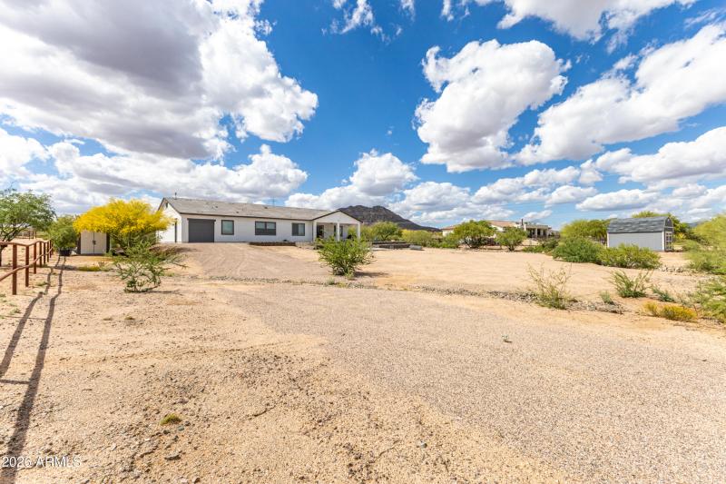Backyard w/ Driveway