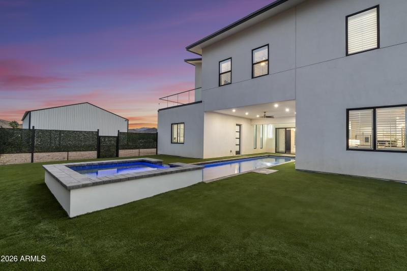Twilight Backyard