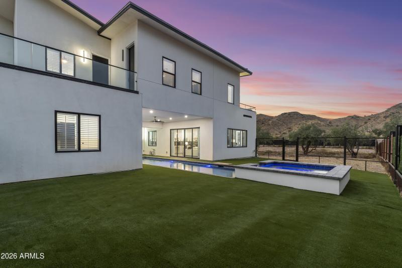 Twilight Backyard
