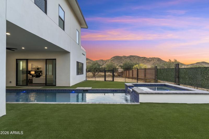 Twilight Backyard