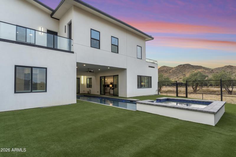 Twilight Backyard