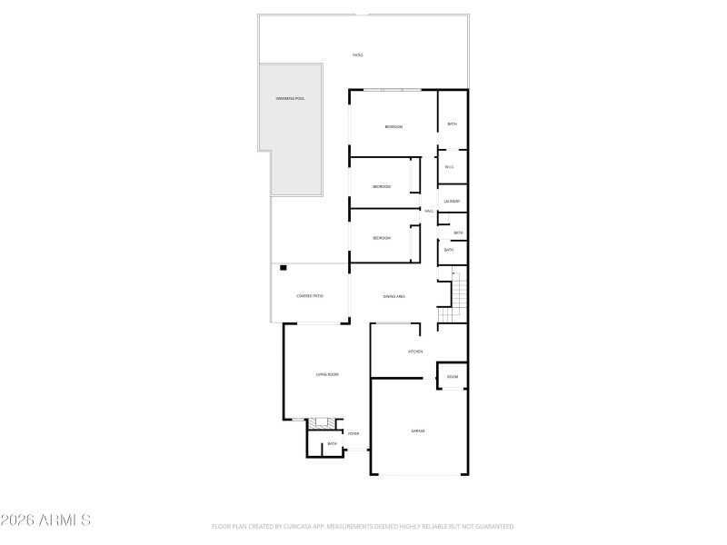 2D Floor Plan for 3033 East Claremont Av