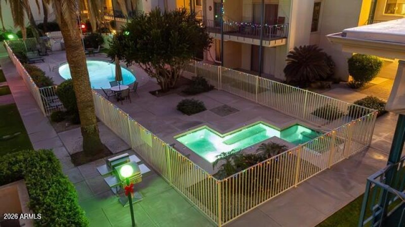 Pool Area at night