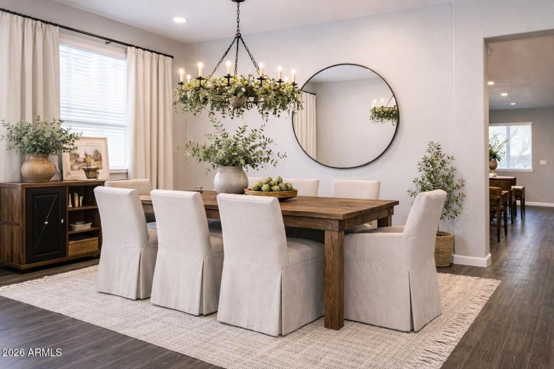 Virtually Staged Dining Room