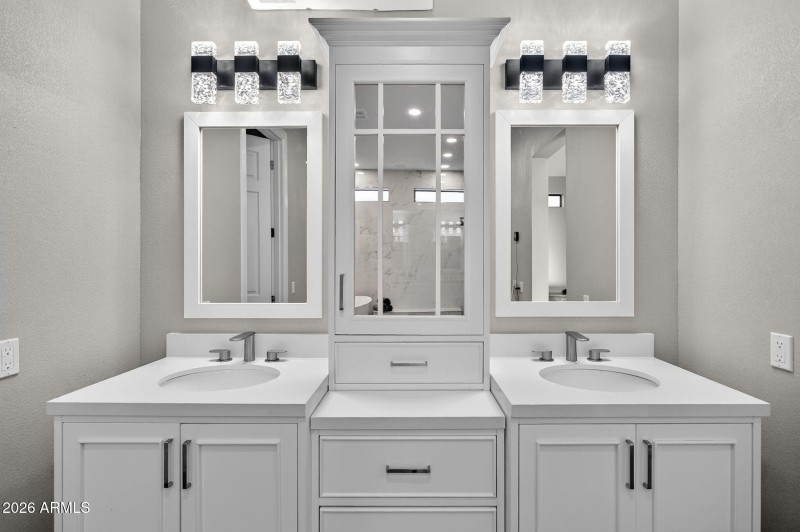 Dual sink vanity