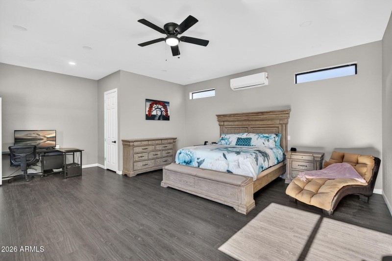 Spacious primary bedroom