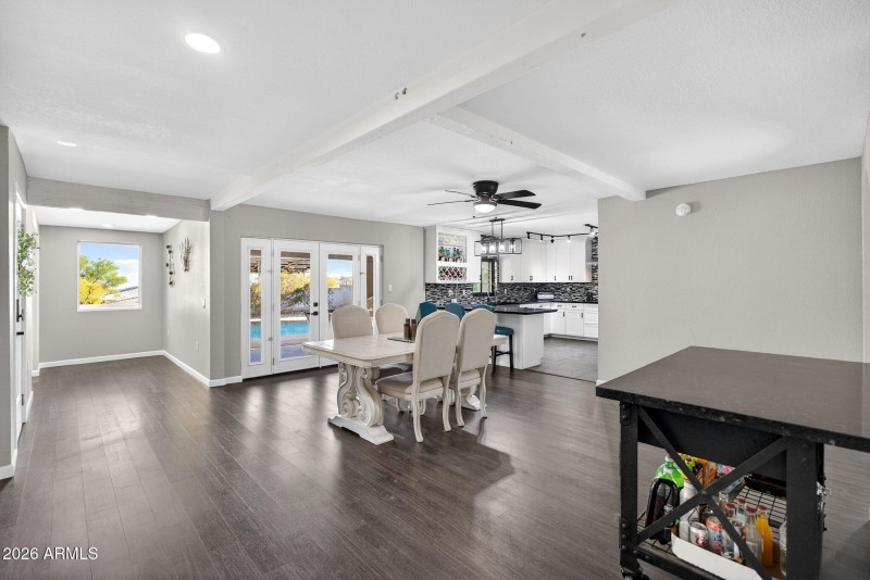 Open concept floor plan