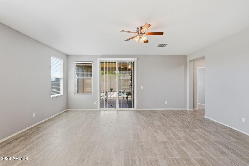 Living Room and Primary in Corner