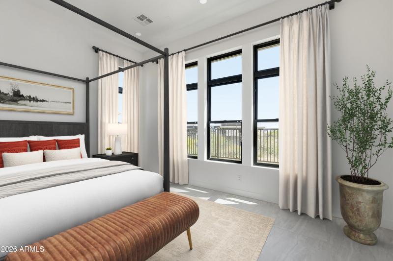 Virtually Staged Primary Bedroom