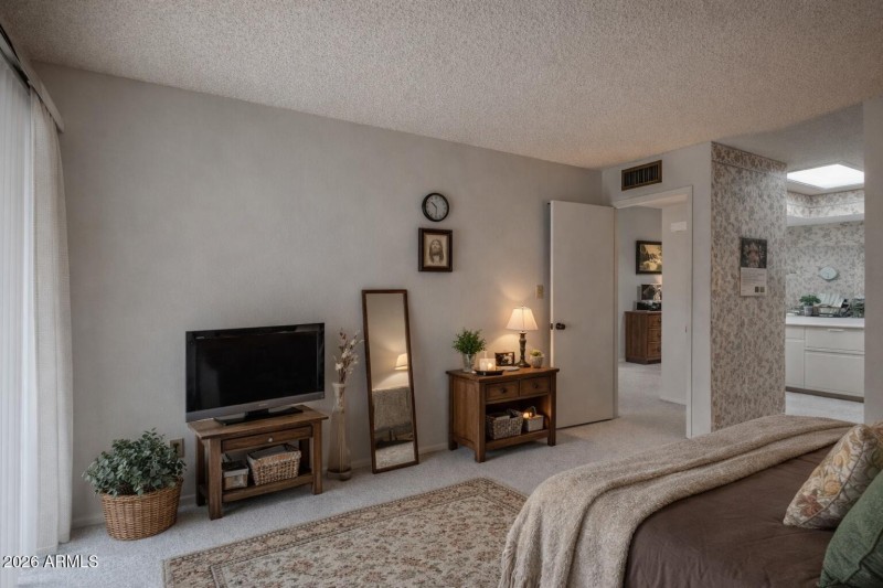 Cozy bedroom with natural light