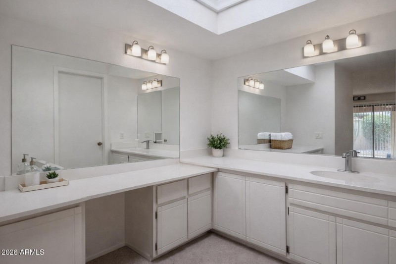 Modern bathroom vanity with natural ligh