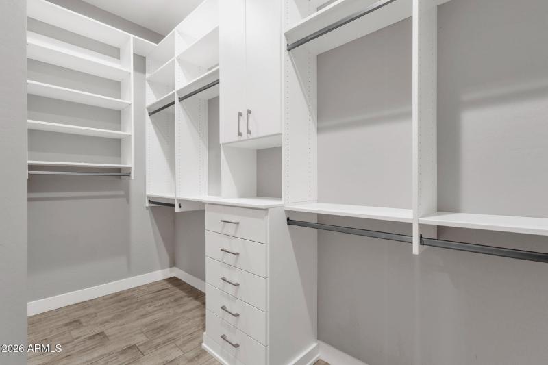 Master Closet with custom built ins