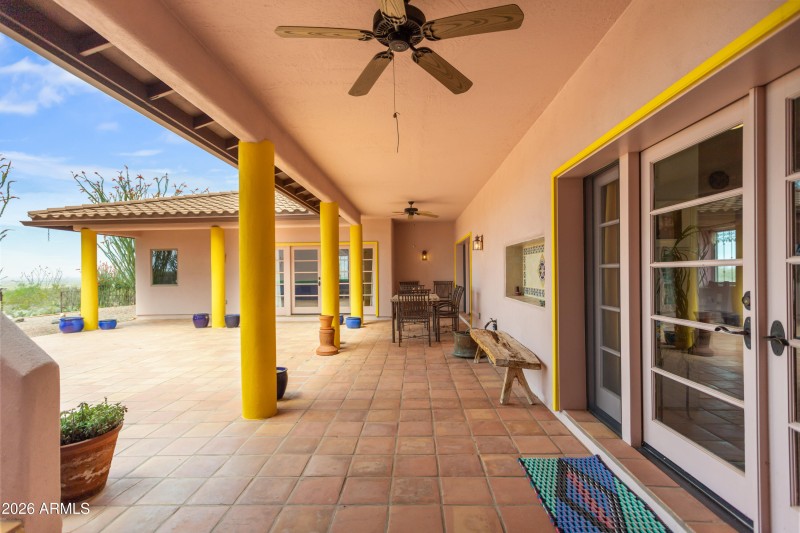 Patio and Front Door Entry~Main Home