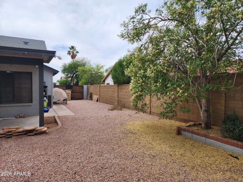 West Side Yard Back
