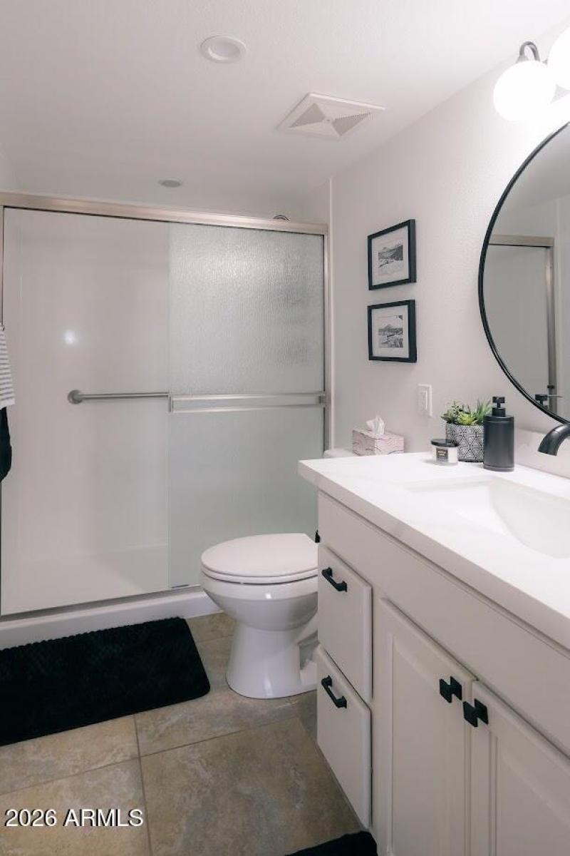 Bathroom 1 with walk-in shower