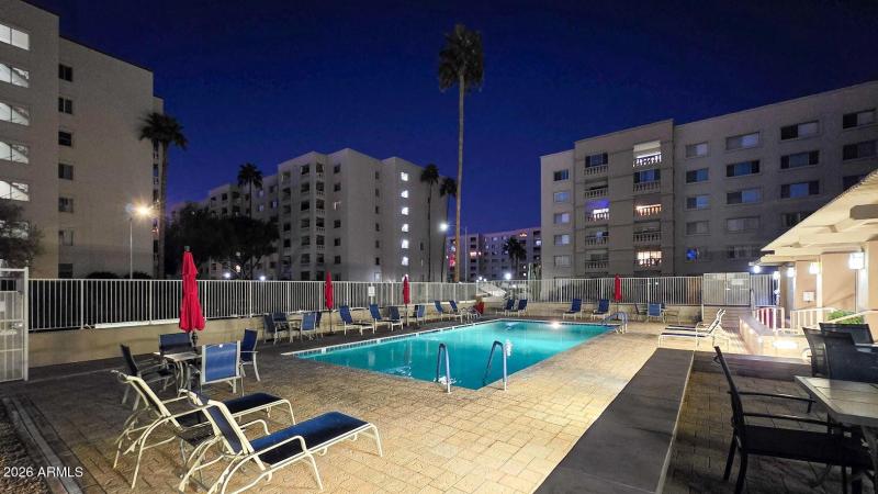 Pool at night
