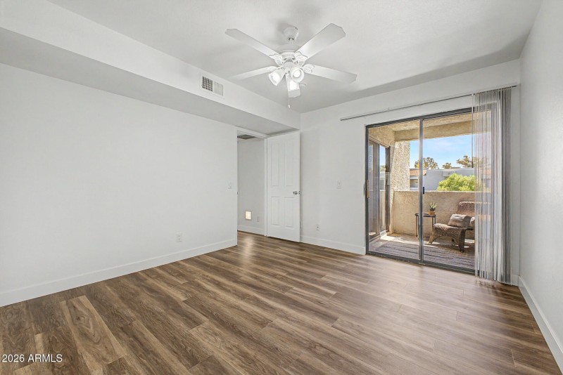Private patio off of bedrooms