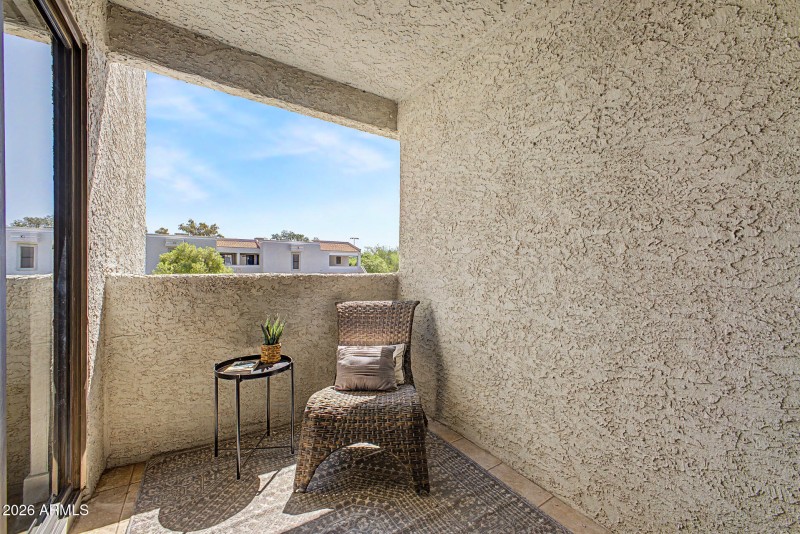 Private covered patio