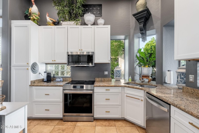 New Cabinets with Gold Hardware