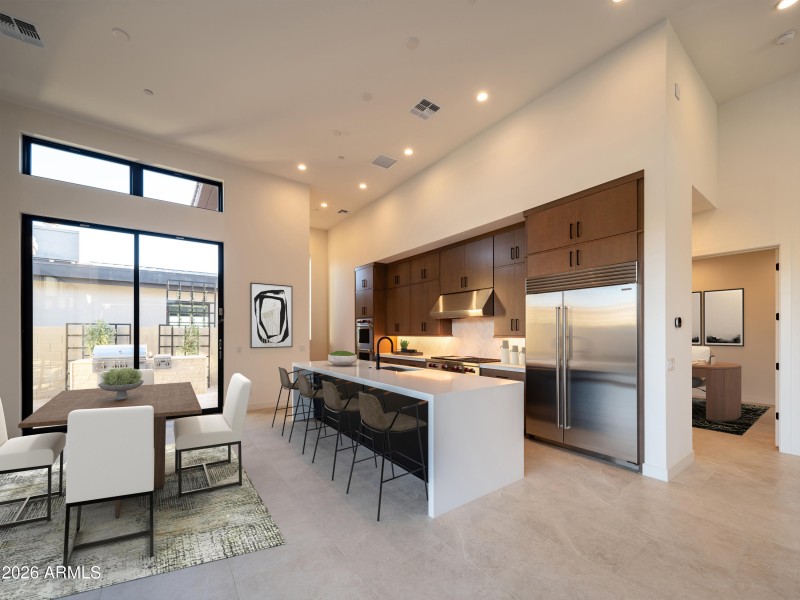 Virtually staged kitchen