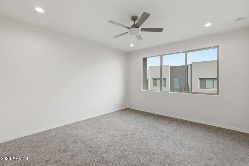 Master suite with 2 walk-in closets