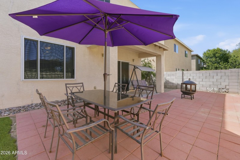 Entertaining backyard