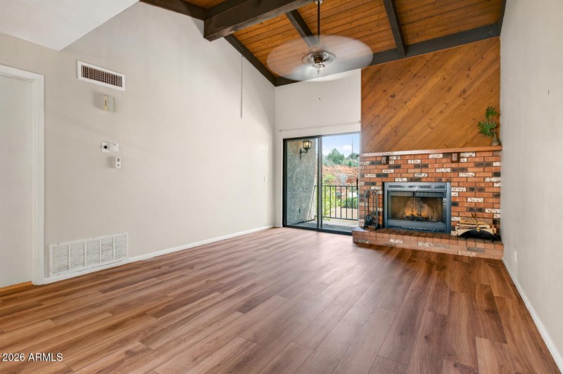 Open Living Room w/ Fireplace