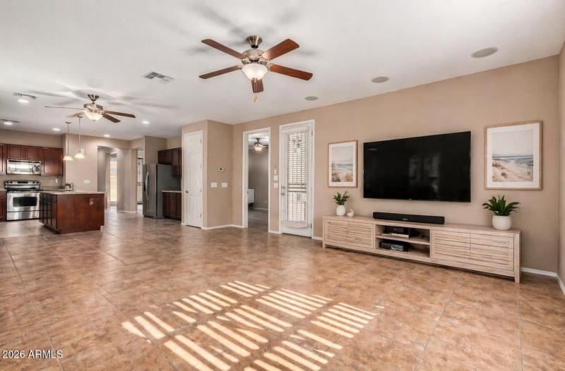 virtually staged family room