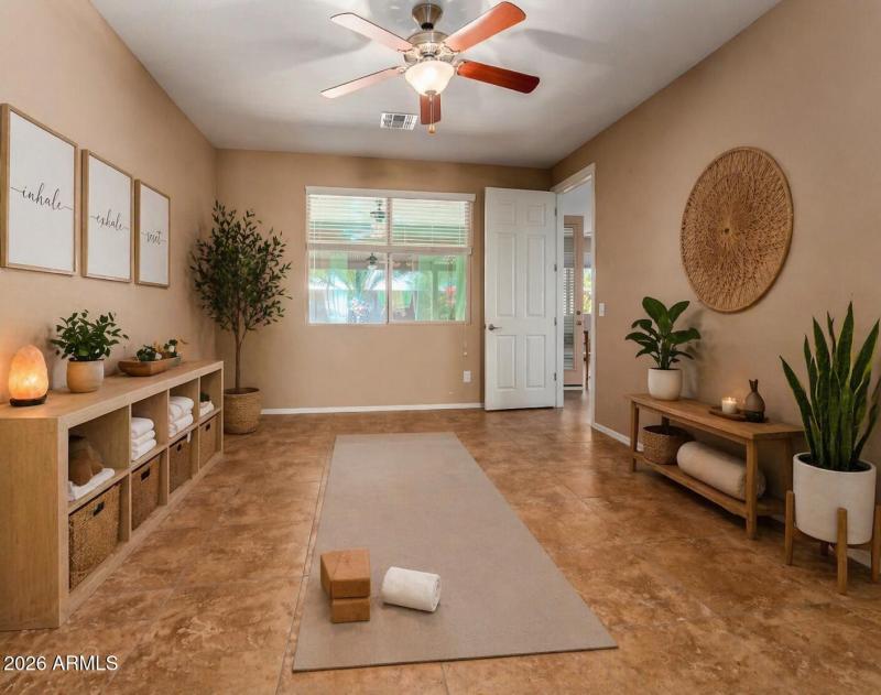 Virtual staging wellness room