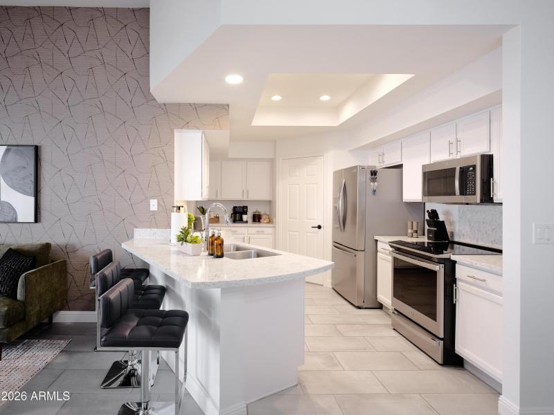 Family Room Opens to Kitchen
