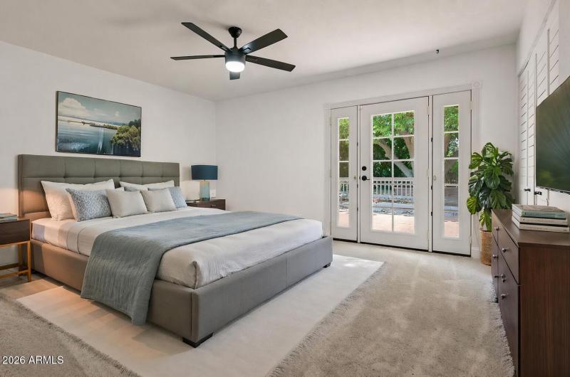 Virtually Staged Master bedroom