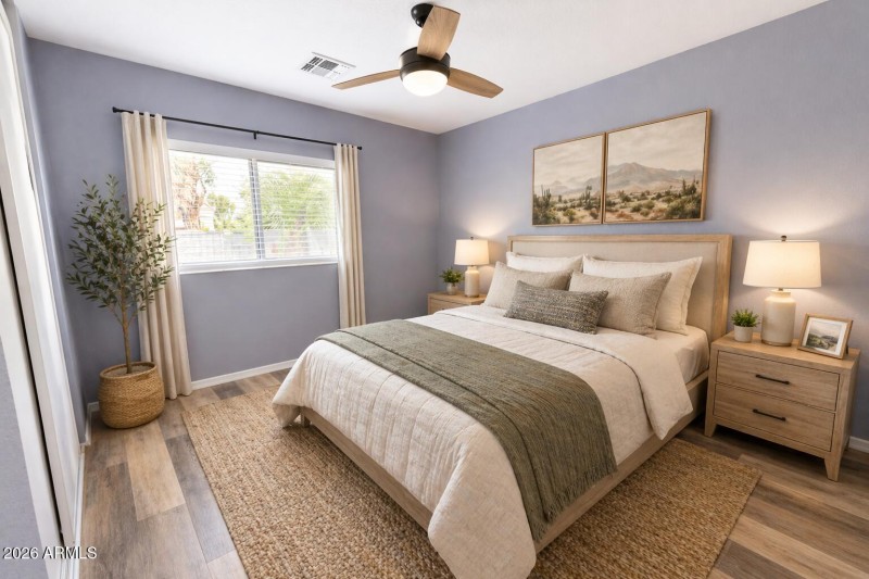 Virtually Stage 1st Floor Bedroom
