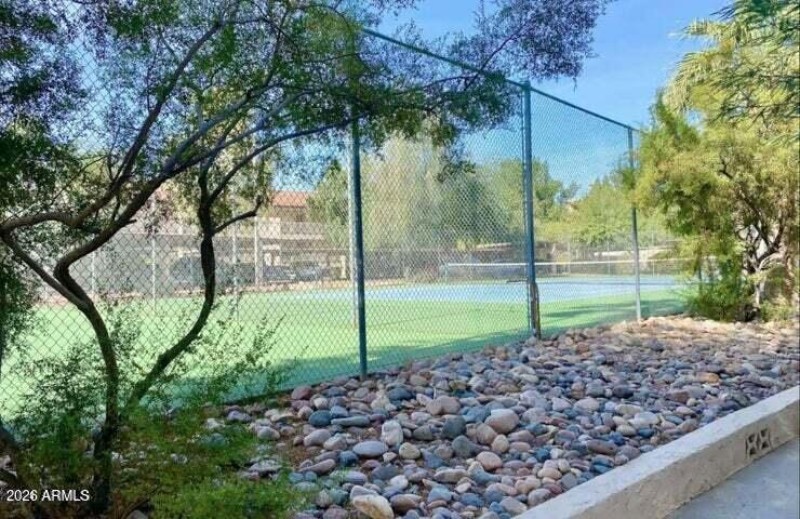 RESURFACED TENNIS COURTS