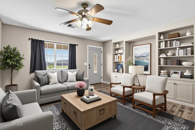 Living room AI staged