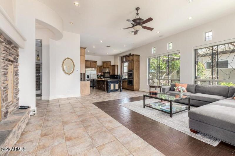 Family Room near the kitchen area