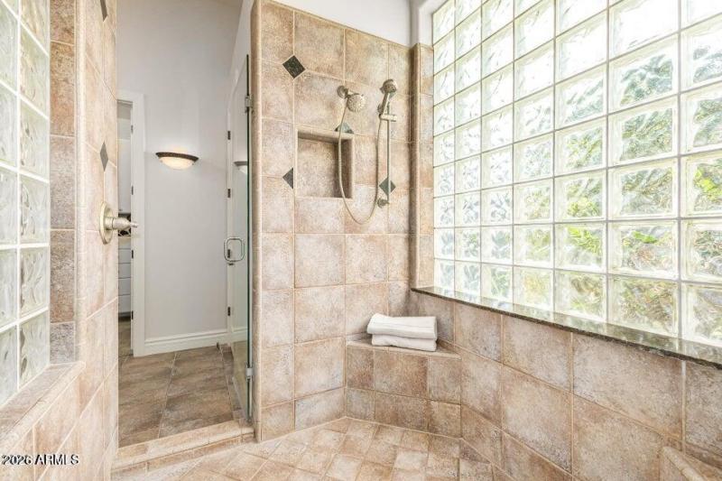 Master Bathroom - shower with double ent