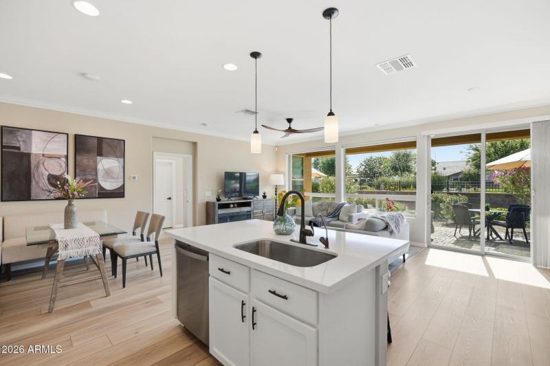 Kitchen Overlooking Living Area