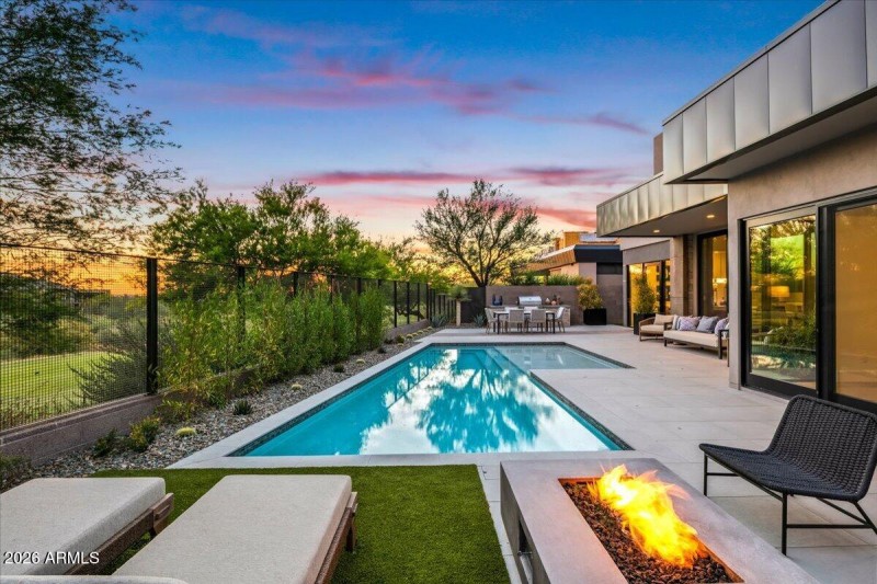 Backyard at Sunset