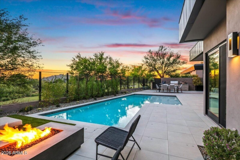 Backyard at Sunset