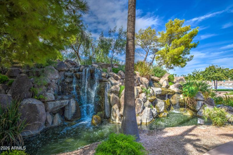 Val Vista Lakes Clubhouse Waterfall