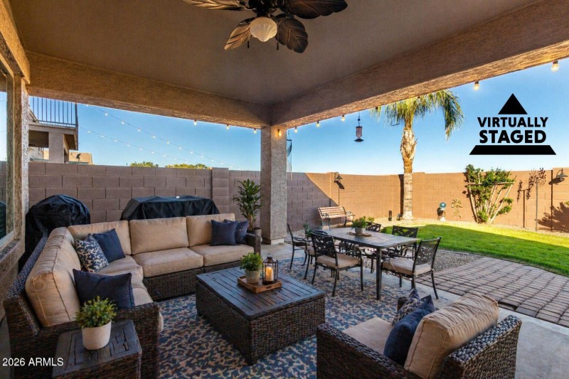 Virtually Staged Back Patio