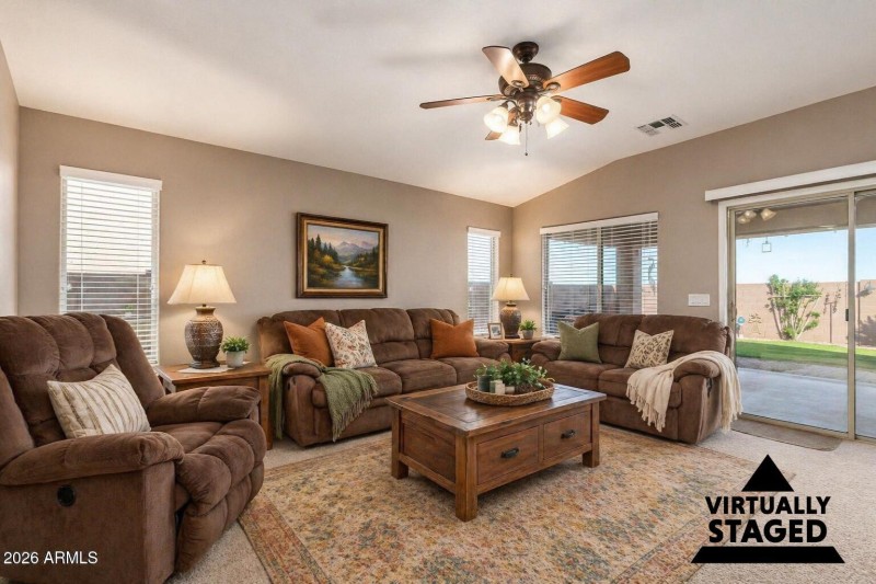 Virtually Staged Living Room