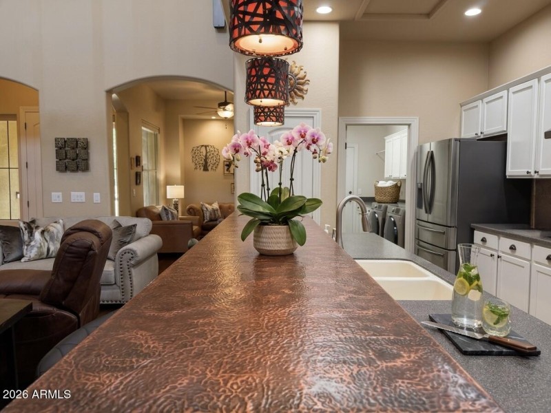 Artisan copper countertop
