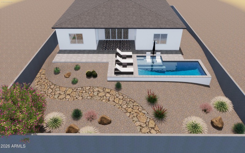 back yard design pool