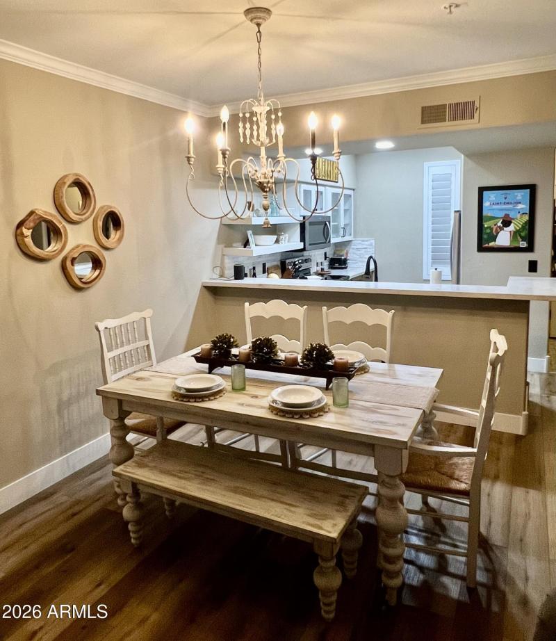 Dining Room with Kitchen View