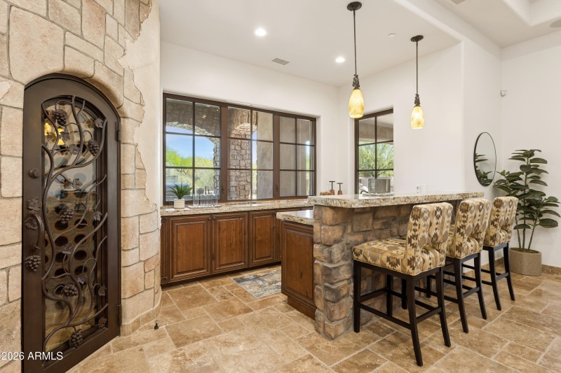 Wet Bar and Wine Cellar