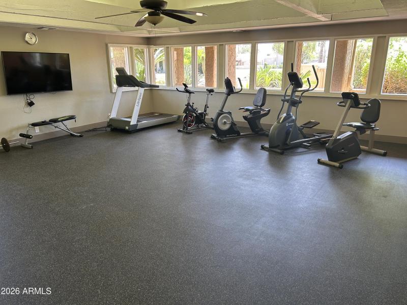 Exercise room in clubhouse