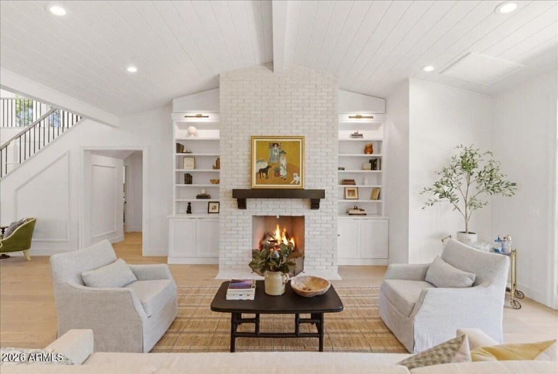 Gas Fireplace with Built ins