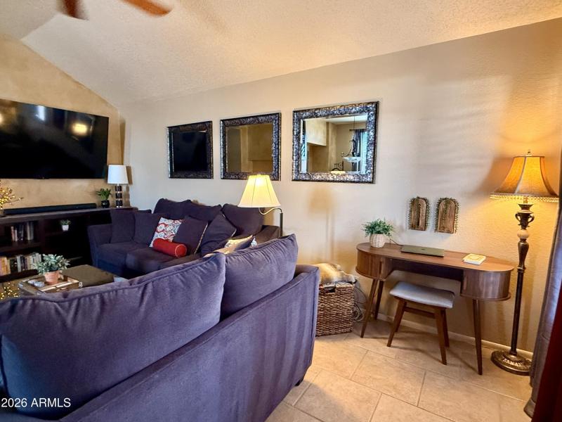 Living Area with Desk