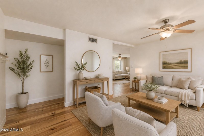 Virtually Staged receiving room